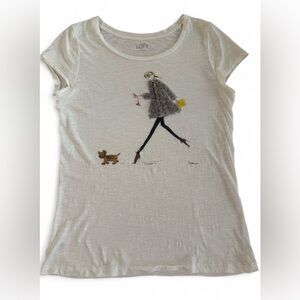 Ann Taylor LOFT Appliqué Illustration Tee | Size M